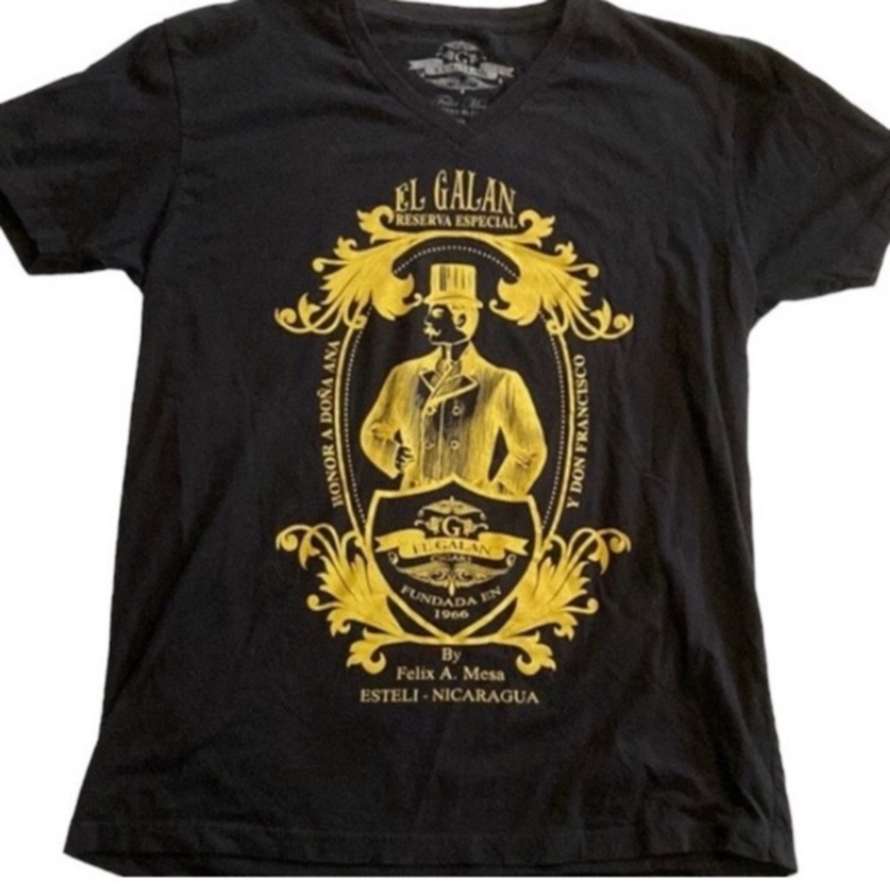 El Galan Felix Mesa master blender cigar t shirt boxy tee size large